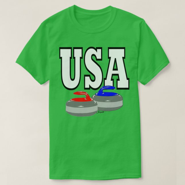 CURLING STONES USA T-Shirt (Design vorne)