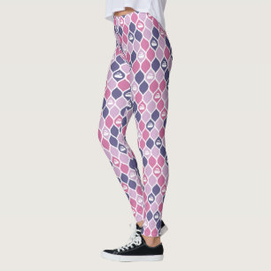 Curling Tile Leggings - Rosa/Lila