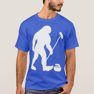 Curling und Curling Stone mit Bigfoot Curli T-Shirt