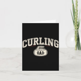 Curling-Vater Vatertag Retro-Vintage  Karte