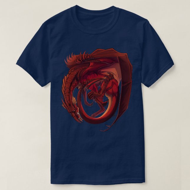Curling Welsh Dragon T-Shirt (Design vorne)