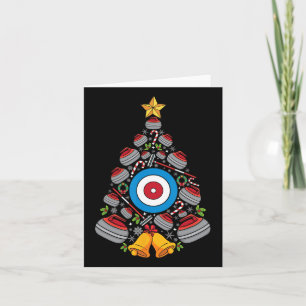 Curling Xmas Tree Curling Spieler Curler Weihnacht Karte