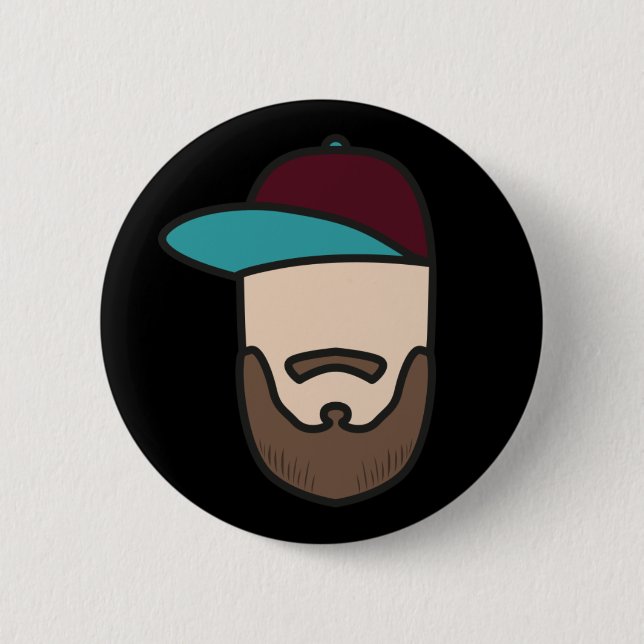 Curlingseb Knopfschwarzes Button (Vorderseite)