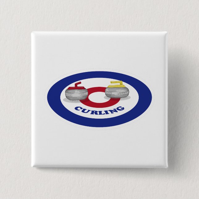 Curlingstein Button (Vorderseite)