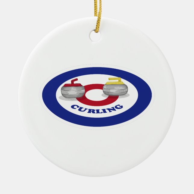 Curlingstein Keramik Ornament (Vorne)