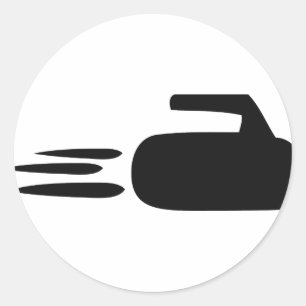 Curlingsymbol Runder Aufkleber