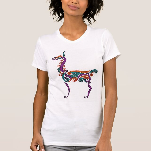 Curlique Lama T-Shirt (Vorderseite)