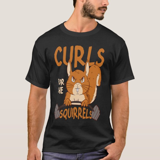 Curls For The Squirrels Small Animal Squirrel T-Shirt (Vorderseite)