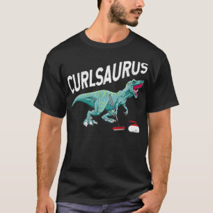 Curlsaurus Curling Saurus Dinosaur Curling Eisen T-Shirt