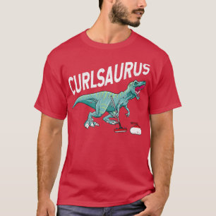 Curlsaurus Curling Saurus Dinosaur Curling Eisen T-Shirt