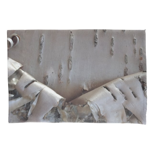 Curly Birch Bark Tree Rustic Kissenbezug (Vorderseite)