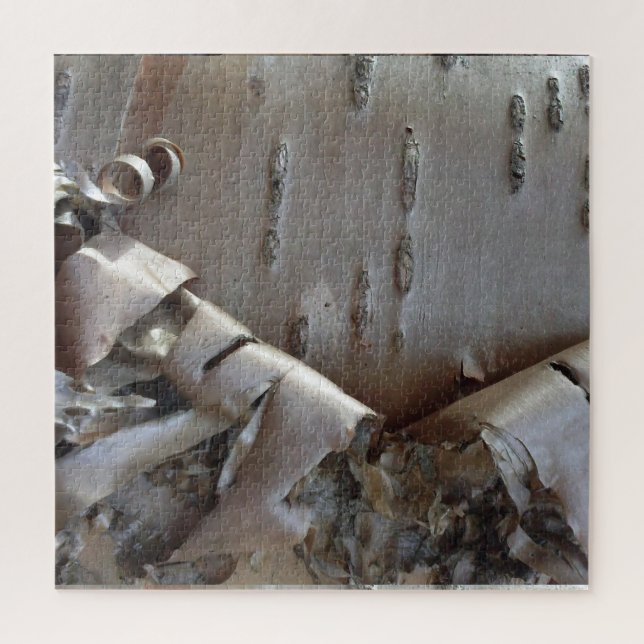 Curly Birch Bark Tree Rustic Puzzle (Vertikal)