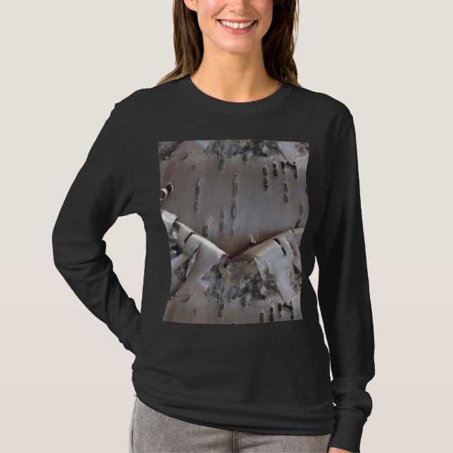 Curly Birch Bark Tree Rustic T-Shirt (Vorderseite)