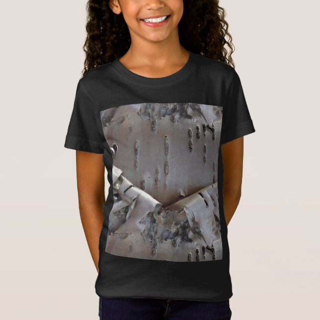 Curly Birch Bark Tree Rustic T-Shirt (Vorderseite)