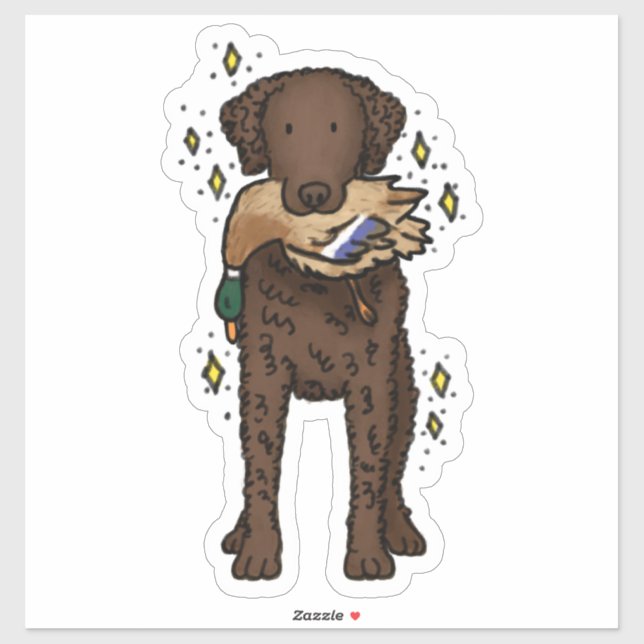 Curly Coated Retriever Autoaufkleber Aufkleber (Blatt)