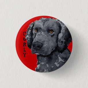 Curly Coated Retriever Color Block Button