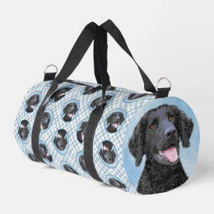 Curly Coated Retriever Malerei Original Dog Art Duffle Bag