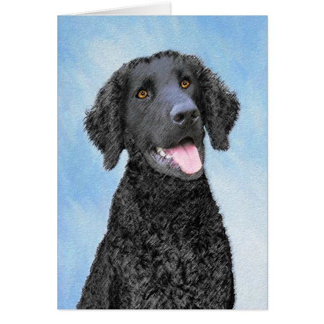 Curly Coated Retriever Painting - Original Dog Art (Vorne)