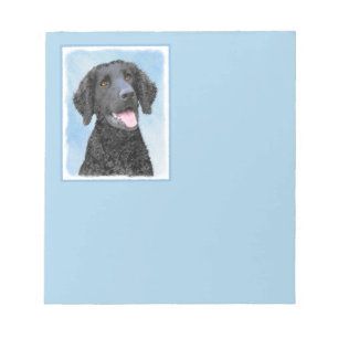 Curly Coated Retriever Painting - Original Dog Art Notizblock