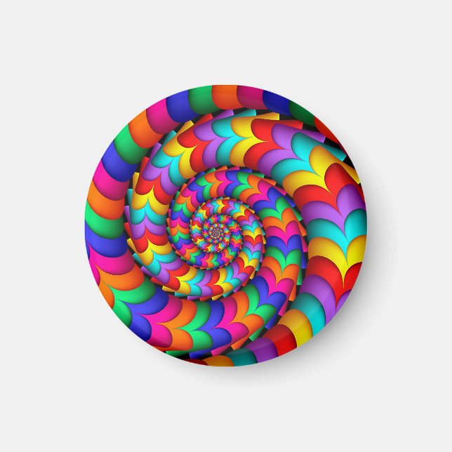 Curly Coil Rainbow Spiral Magnet (Vorne)