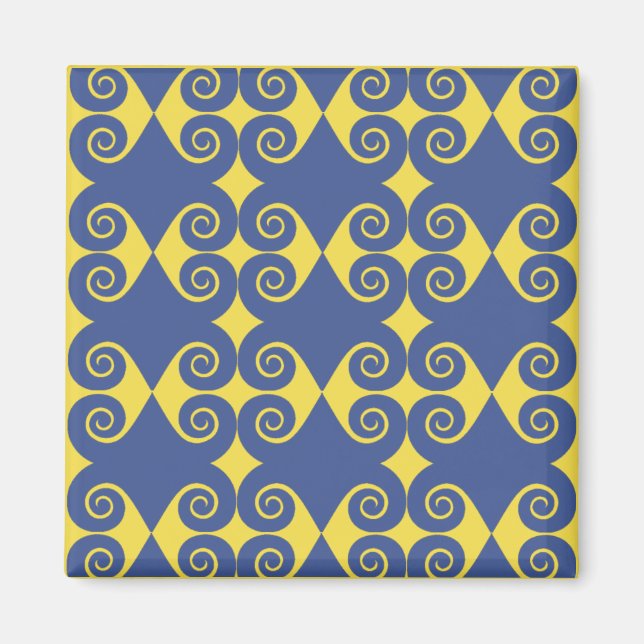 Curly Diamond Pattern Magnet (Vorne)