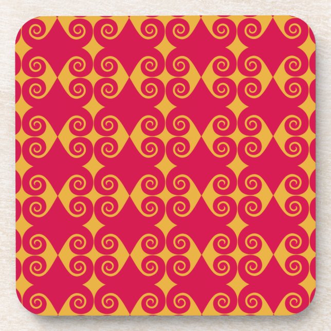 Curly Diamond Pattern Untersetzer (Vorderseite)