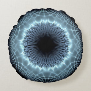 Curly geometrische Form Rundes Kissen