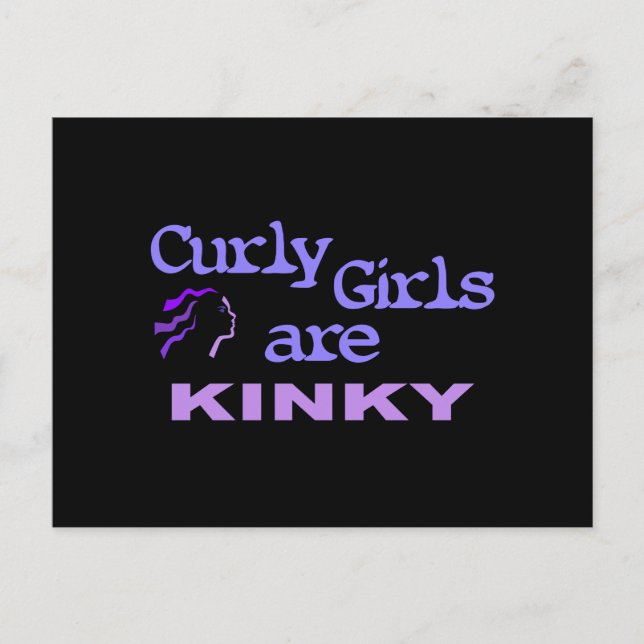 Curly Girls sind kinky Postkarte (Vorderseite)