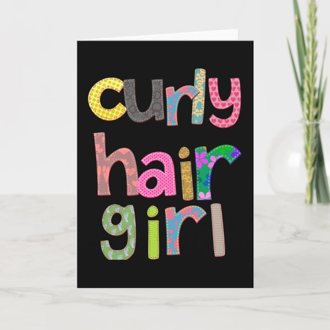 Curly Hair Girl Karte (Vorderseite)