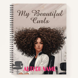 Curly Hair Stylist Book Cover Inspiration Notebook Notizbuch