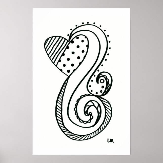 Curly Heart Poster (Vorne)