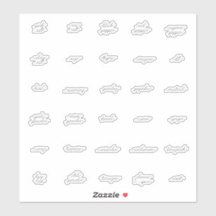 Curly Herb- und Gewürzmarken Aufkleber