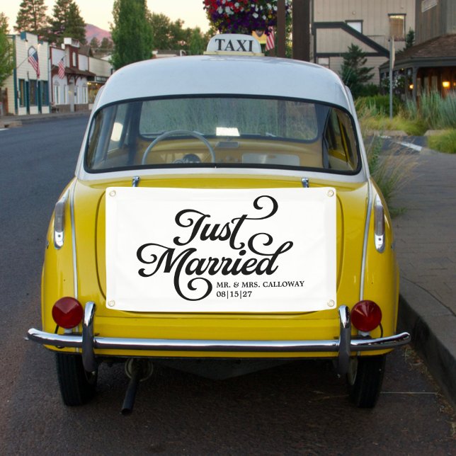 Curly Just Married Car Banner (Von Creator hochgeladen)