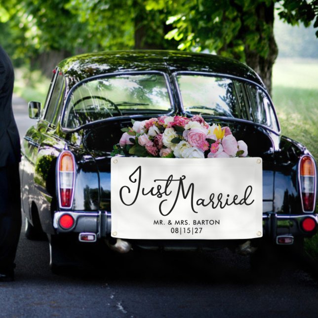 Curly Just Married Car Banner (Von Creator hochgeladen)