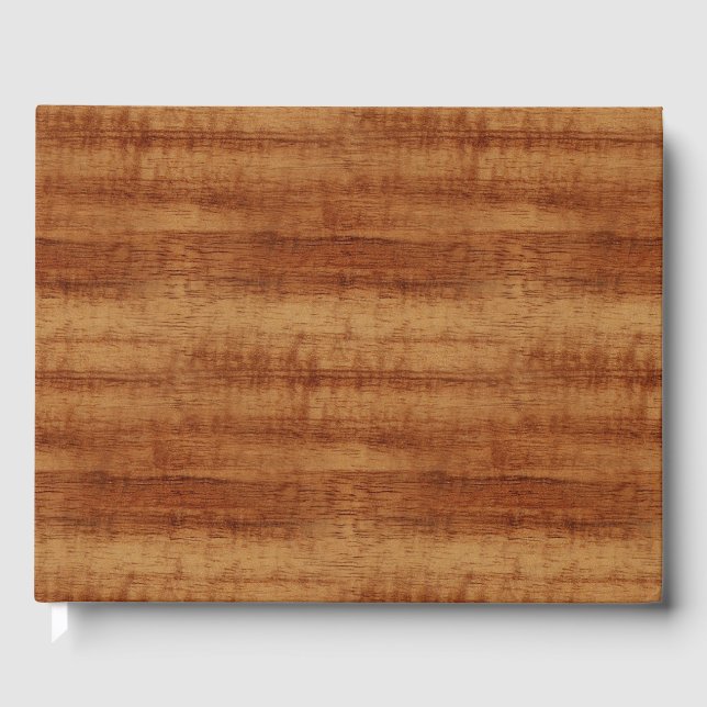 Curly Koa Acacia Holz Grain Look Gästebuch (Vorderseite)