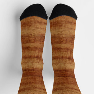 Curly Koa Acacia Holz Grain Look Socken