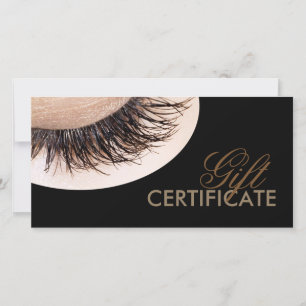 Curly Lashes Geschenkzertifikat Schwarze Vorlage