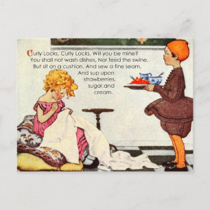 Curly-Locks, Curly-Locks, wirst du meine sein? Postkarte
