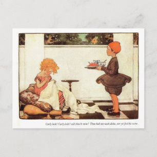 Curly Locks Kinderzimmer Rhyme Postkarte