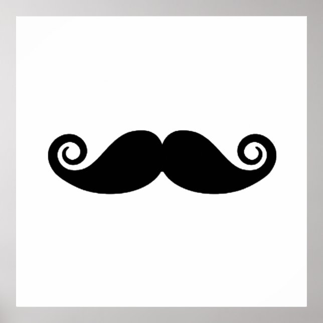 Curly Mustache Poster (Vorne)