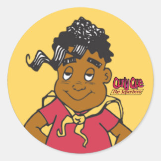 Curly Que Runder Aufkleber