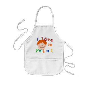 Curly Red Hair Boy Face Painting Schürze
