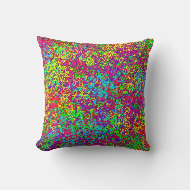 Curly Ribbons (ckc) Square Throw Kissen (Vorderseite)