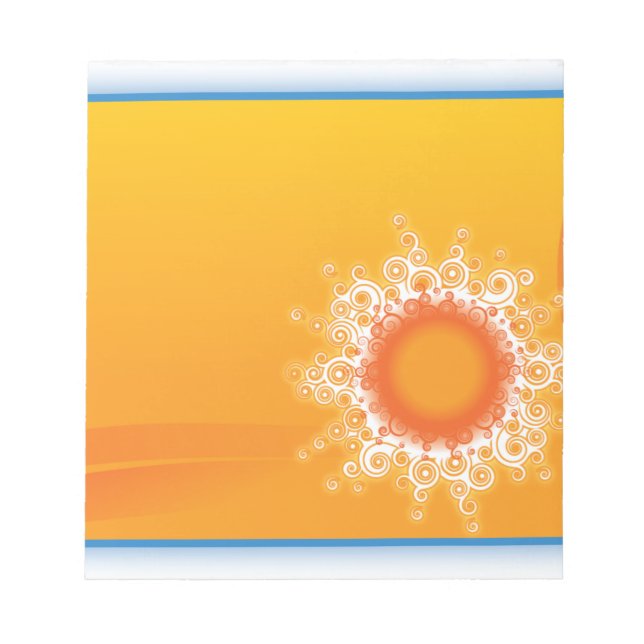 Curly Sunshine Customizable Design Notizblock (Vorderseite)