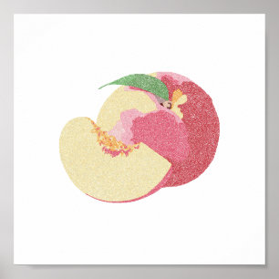 Curly Sweet Peaches Poster