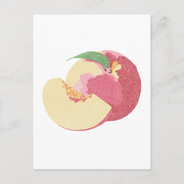 Curly Sweet Peaches Postkarte (Vorderseite)