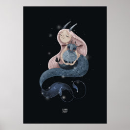 CURLY WAVES GOAT von Alexandra Dikaia Poster