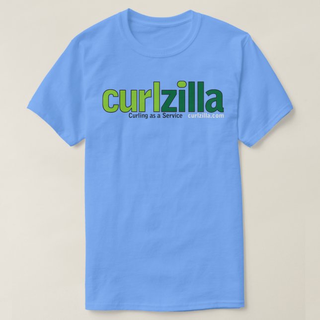 Curlzilla Curling als Service-Logo T-Shirt (Design vorne)