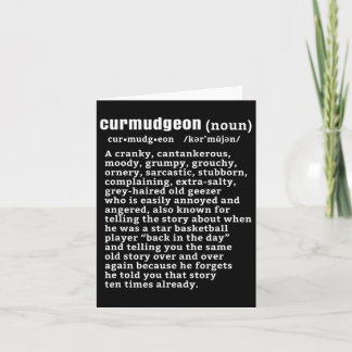 Curmudgeon (Bysketbyll-Version) Spaß Senior Citize Karte