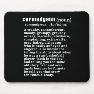 Curmudgeon (Bysketbyll-Version) Spaß Senior Citize Mousepad